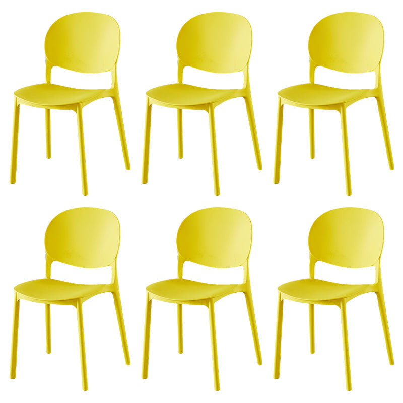 Plástico contemporáneo que cena la parte posterior abierta del final mate de la silla lateral que cena la silla lateral