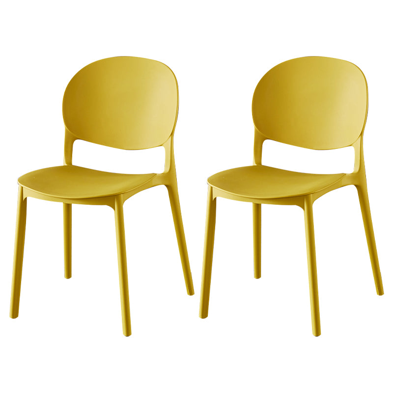 Plástico contemporáneo que cena la parte posterior abierta del final mate de la silla lateral que cena la silla lateral