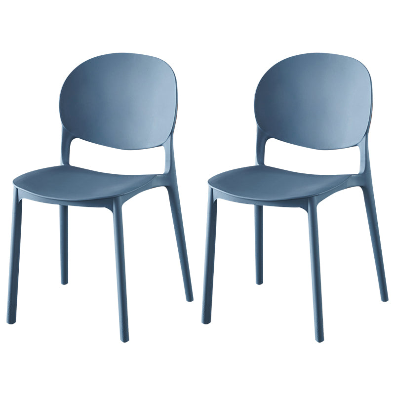 Plástico contemporáneo que cena la parte posterior abierta del final mate de la silla lateral que cena la silla lateral