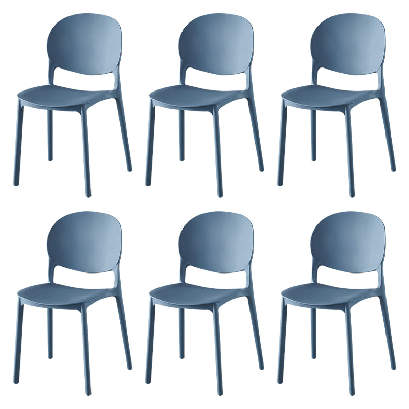 Plástico contemporáneo que cena la parte posterior abierta del final mate de la silla lateral que cena la silla lateral