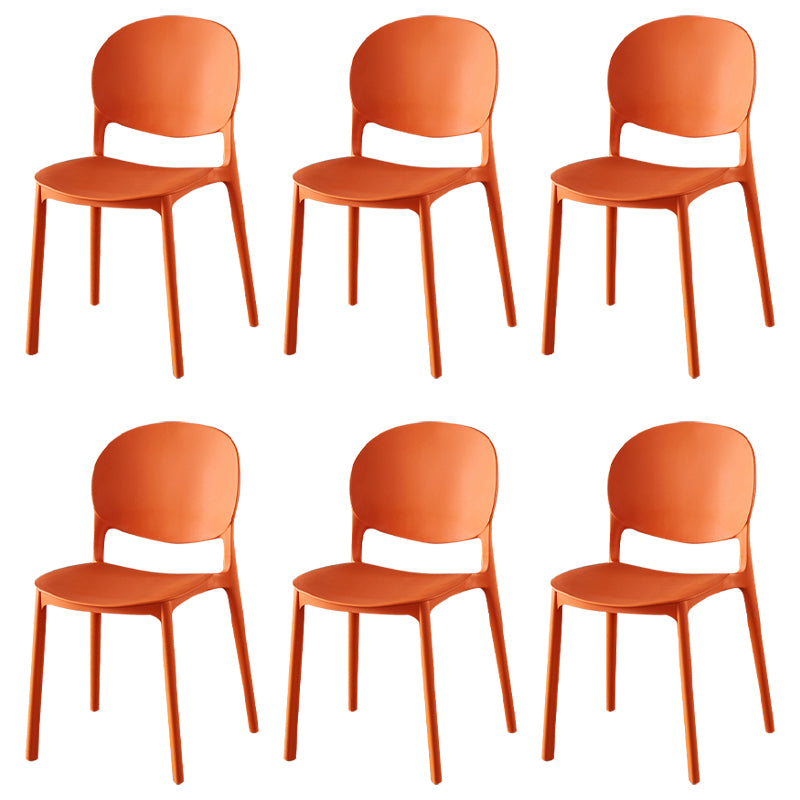 Plástico contemporáneo que cena la parte posterior abierta del final mate de la silla lateral que cena la silla lateral