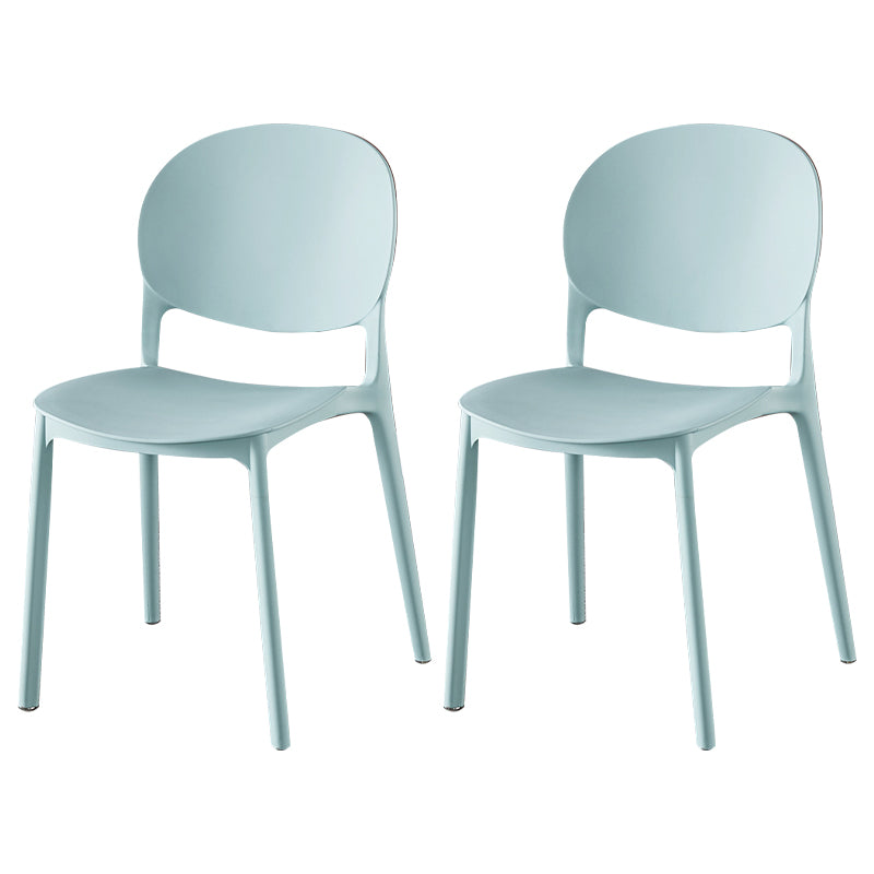 Plástico contemporáneo que cena la parte posterior abierta del final mate de la silla lateral que cena la silla lateral