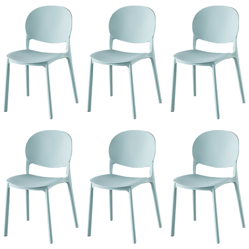 Plástico contemporáneo que cena la parte posterior abierta del final mate de la silla lateral que cena la silla lateral