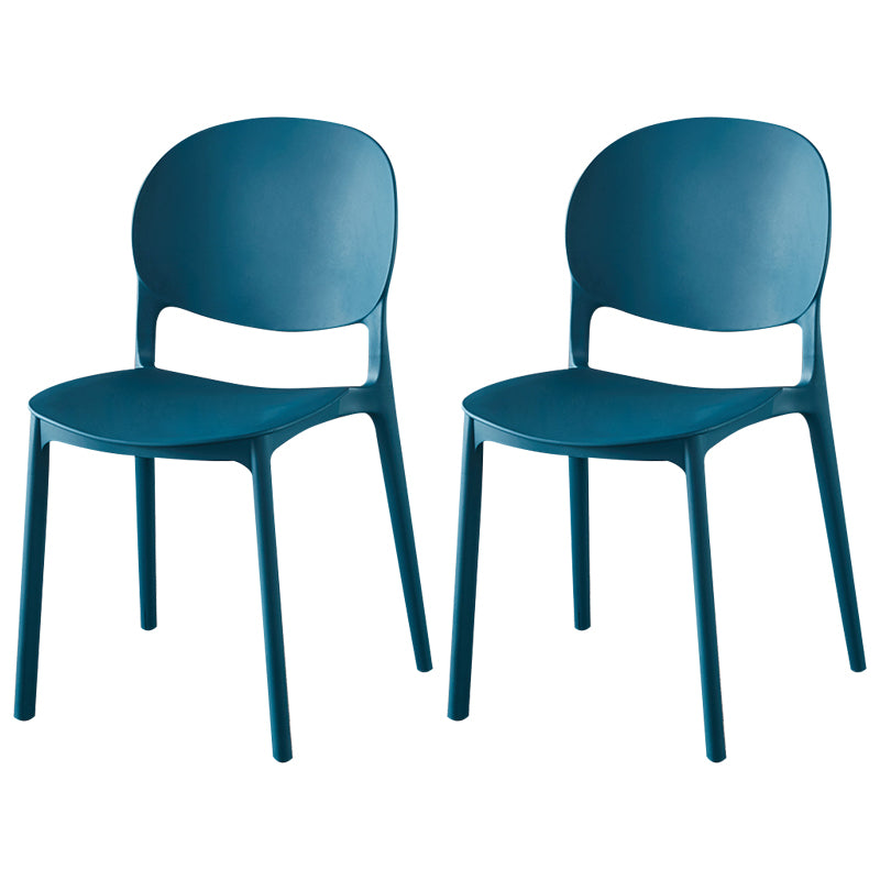 Plástico contemporáneo que cena la parte posterior abierta del final mate de la silla lateral que cena la silla lateral