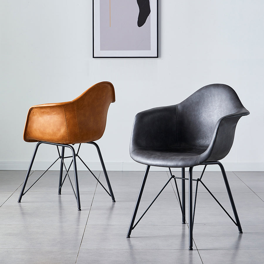 Contemporary Metal Dining Chairs Upholstered Linen Fabric Dining Chair for Restaurant