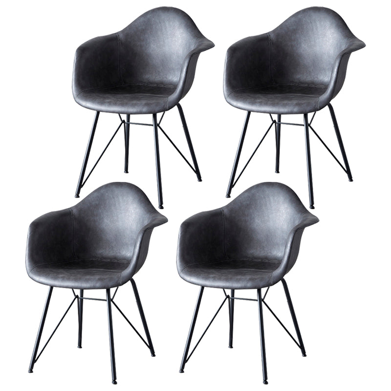 Contemporary Metal Dining Chairs Upholstered Linen Fabric Dining Chair for Restaurant