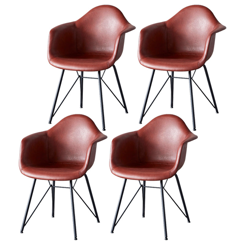 Contemporary Metal Dining Chairs Upholstered Linen Fabric Dining Chair for Restaurant