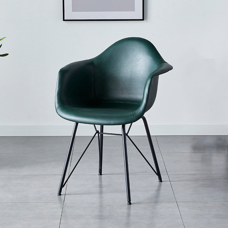 Contemporary Metal Dining Chairs Upholstered Linen Fabric Dining Chair for Restaurant