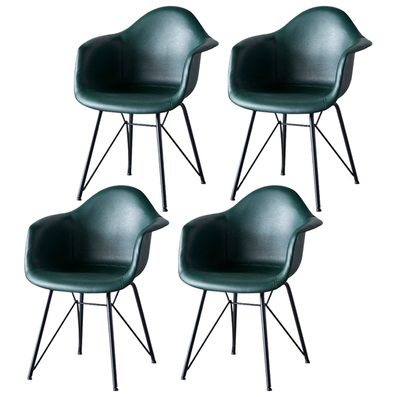 Contemporary Metal Dining Chairs Upholstered Linen Fabric Dining Chair for Restaurant