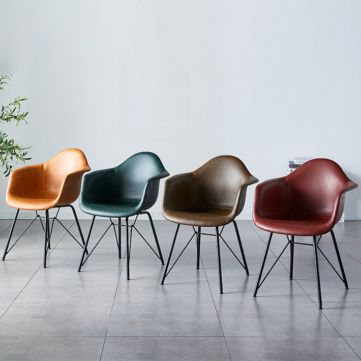 Contemporary Metal Dining Chairs Upholstered Linen Fabric Dining Chair for Restaurant