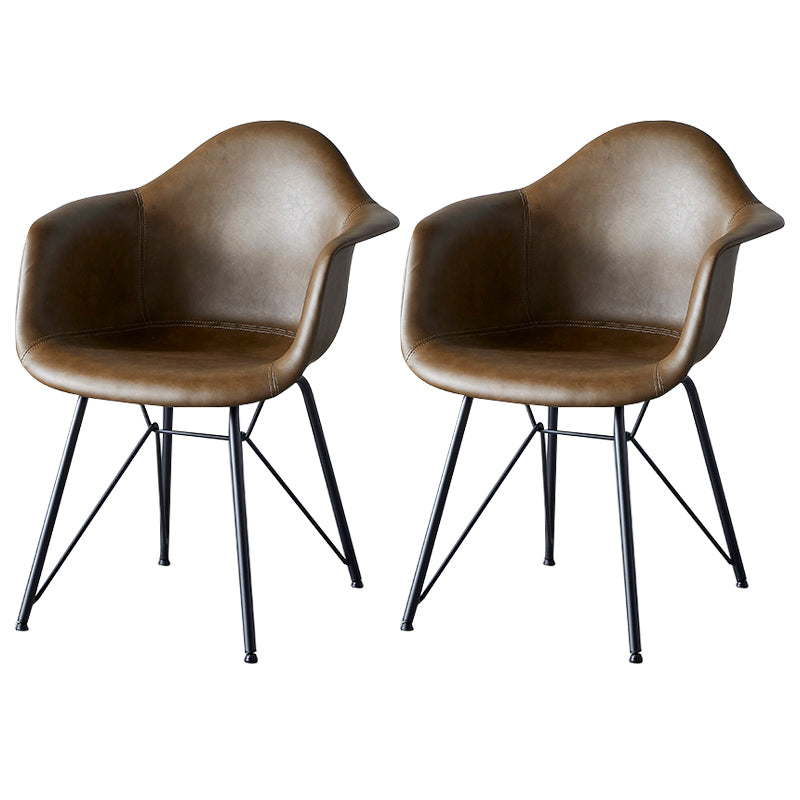 Contemporary Metal Dining Chairs Upholstered Linen Fabric Dining Chair for Restaurant