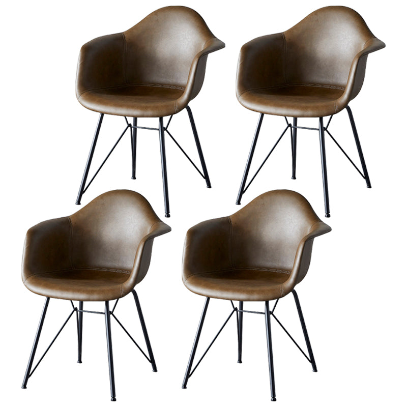 Contemporary Metal Dining Chairs Upholstered Linen Fabric Dining Chair for Restaurant