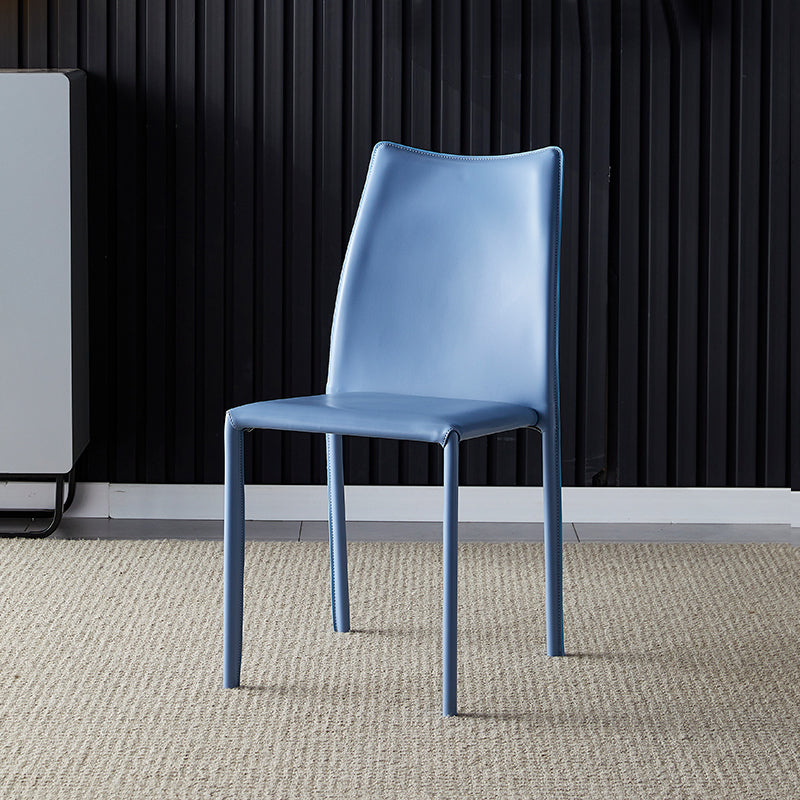 Chaises sans bras à dossier solide, chaises latérales de salle à manger empilables avec pieds en métal