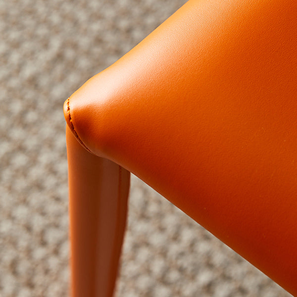 Chaises sans bras à dossier solide, chaises latérales de salle à manger empilables avec pieds en métal