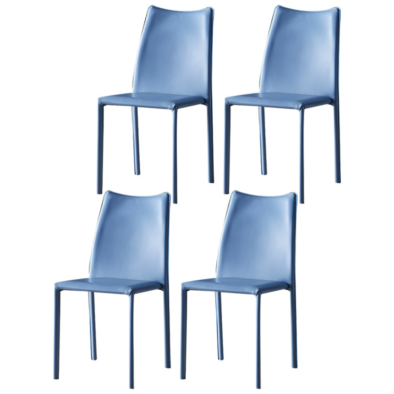 Chaises sans bras à dossier solide, chaises latérales de salle à manger empilables avec pieds en métal