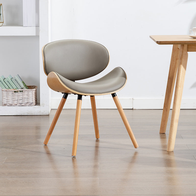 Moderne stijl Dining Side stoel stoelloze een enkele stoel voor keuken met houten benen