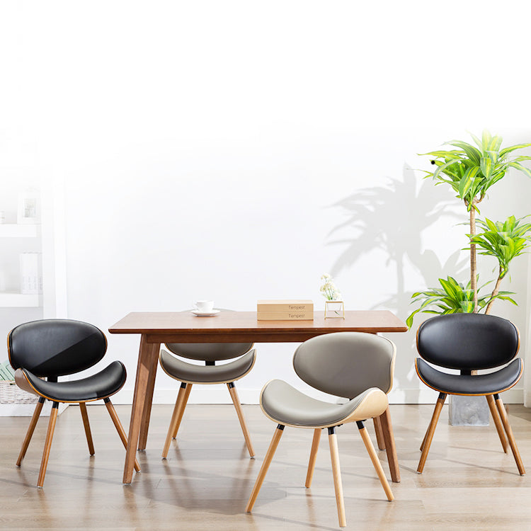 Moderne stijl Dining Side stoel stoelloze een enkele stoel voor keuken met houten benen