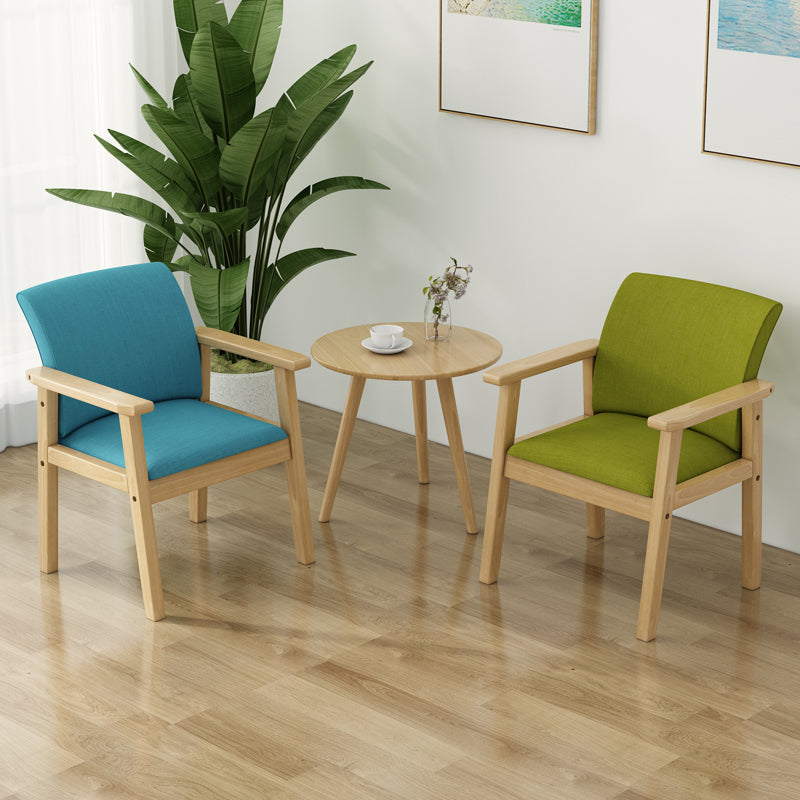 Inicio Sillón escandinavo Silla de comedor con respaldo sólido tapizada en madera
