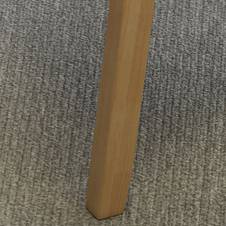 Inicio Sillón escandinavo Silla de comedor con respaldo sólido tapizada en madera