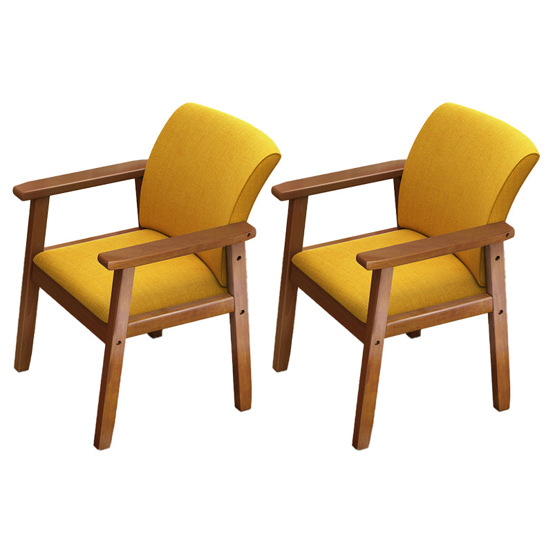 Inicio Sillón escandinavo Silla de comedor con respaldo sólido tapizada en madera