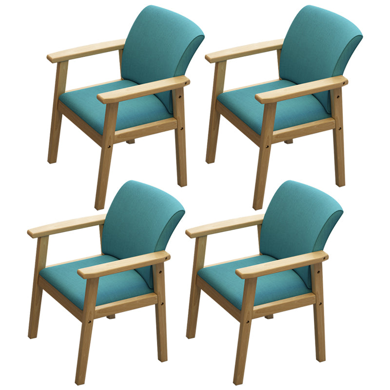 Inicio Sillón escandinavo Silla de comedor con respaldo sólido tapizada en madera
