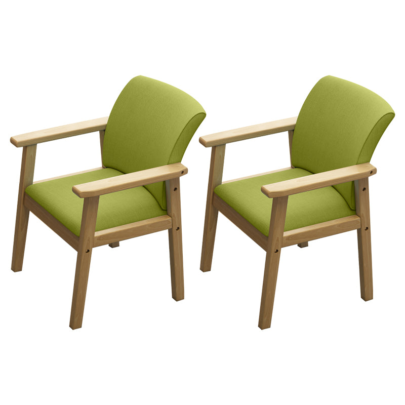 Inicio Sillón escandinavo Silla de comedor con respaldo sólido tapizada en madera