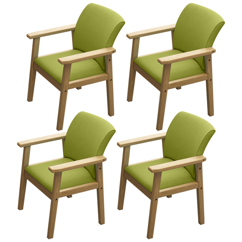 Inicio Sillón escandinavo Silla de comedor con respaldo sólido tapizada en madera
