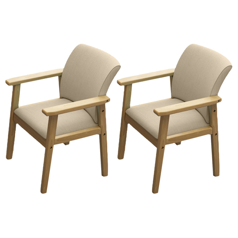 Inicio Sillón escandinavo Silla de comedor con respaldo sólido tapizada en madera