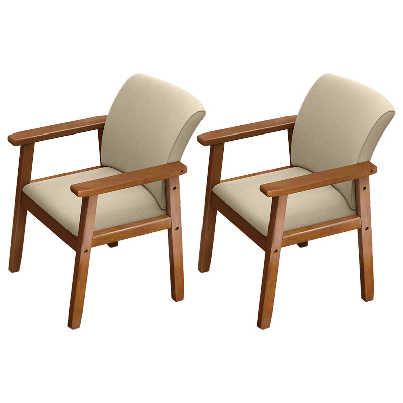 Inicio Sillón escandinavo Silla de comedor con respaldo sólido tapizada en madera