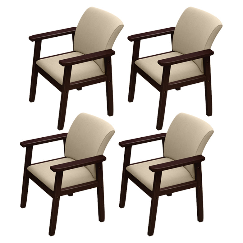 Inicio Sillón escandinavo Silla de comedor con respaldo sólido tapizada en madera