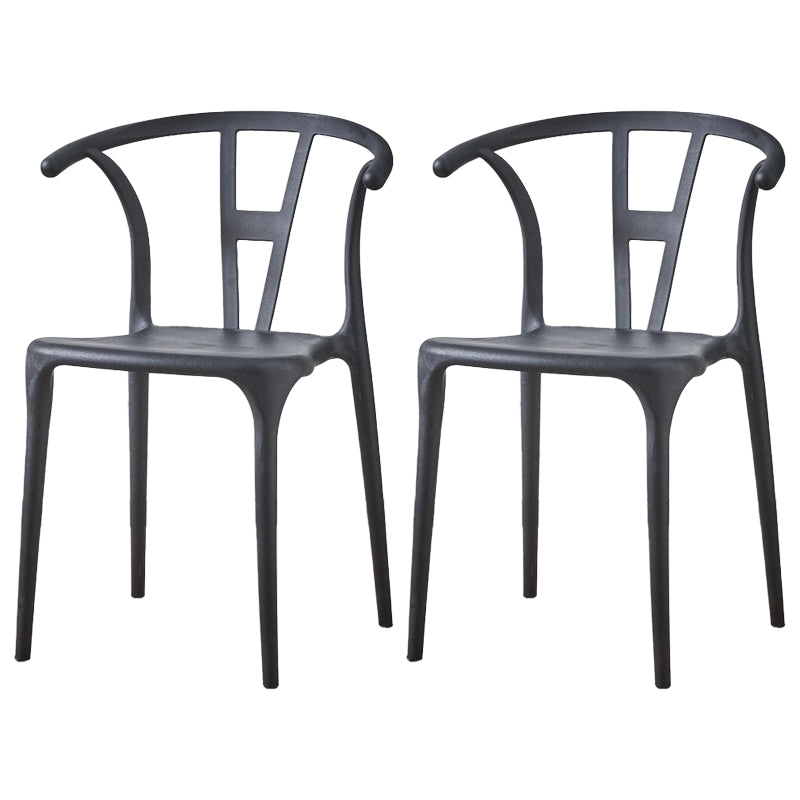 Chaise de salle à manger en plastique de style moderne, chaise d'appoint empilable sans accoudoirs pour la cuisine