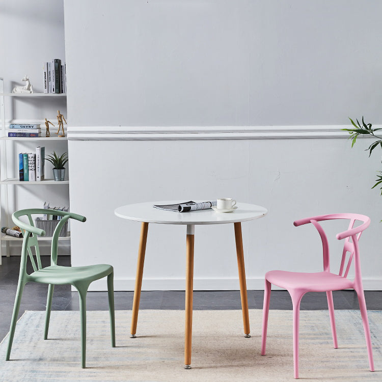 Chaise de salle à manger en plastique de style moderne, chaise d'appoint empilable sans accoudoirs pour la cuisine