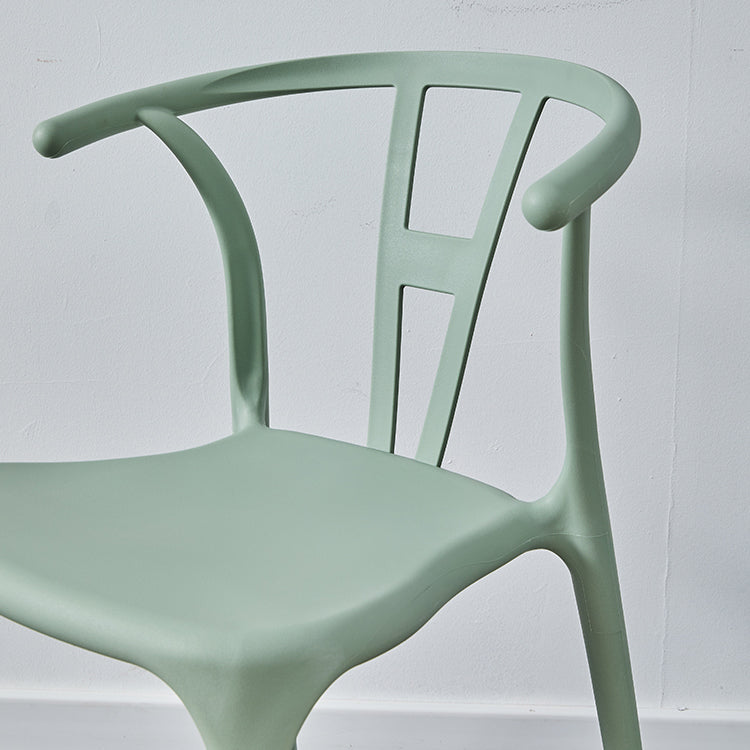 Chaise de salle à manger en plastique de style moderne, chaise d'appoint empilable sans accoudoirs pour la cuisine