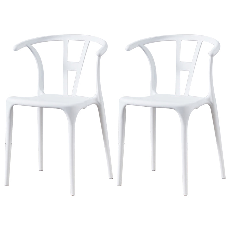 Chaise de salle à manger en plastique de style moderne, chaise d'appoint empilable sans accoudoirs pour la cuisine