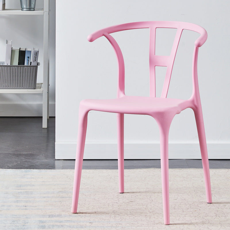 Chaise de salle à manger en plastique de style moderne, chaise d'appoint empilable sans accoudoirs pour la cuisine