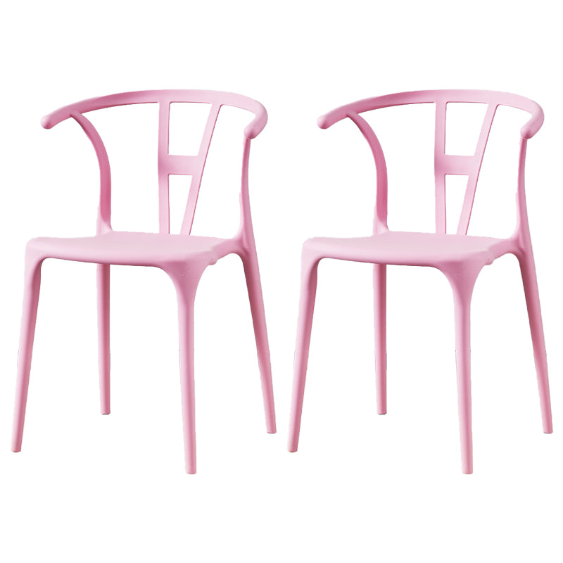 Chaise de salle à manger en plastique de style moderne, chaise d'appoint empilable sans accoudoirs pour la cuisine