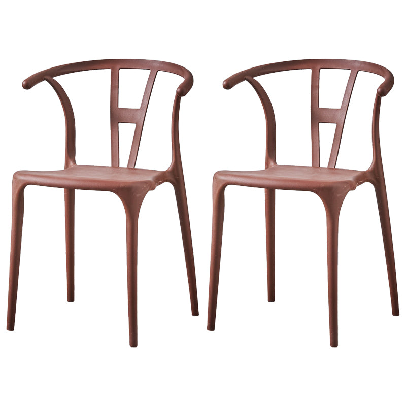Chaise de salle à manger en plastique de style moderne, chaise d'appoint empilable sans accoudoirs pour la cuisine