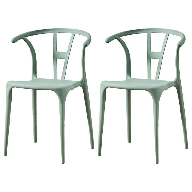 Chaise de salle à manger en plastique de style moderne, chaise d'appoint empilable sans accoudoirs pour la cuisine