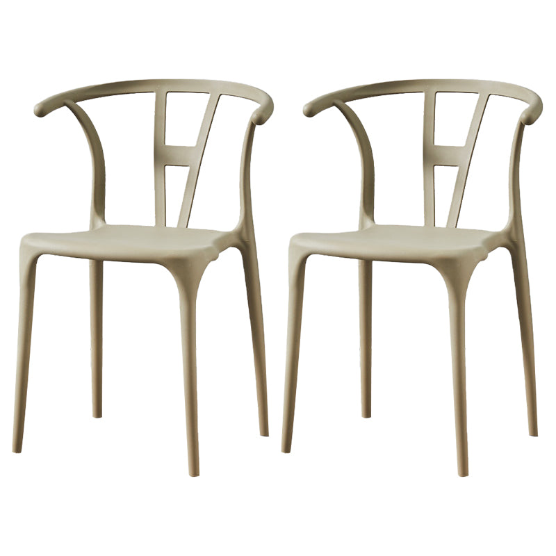 Chaise de salle à manger en plastique de style moderne, chaise d'appoint empilable sans accoudoirs pour la cuisine
