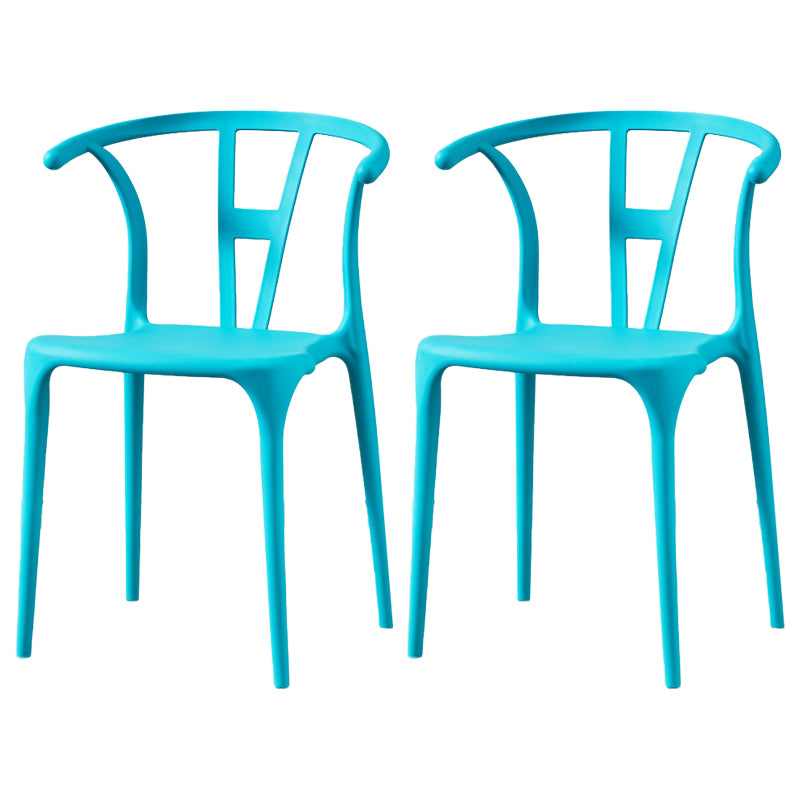 Chaise de salle à manger en plastique de style moderne, chaise d'appoint empilable sans accoudoirs pour la cuisine