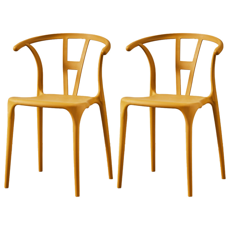 Chaise de salle à manger en plastique de style moderne, chaise d'appoint empilable sans accoudoirs pour la cuisine