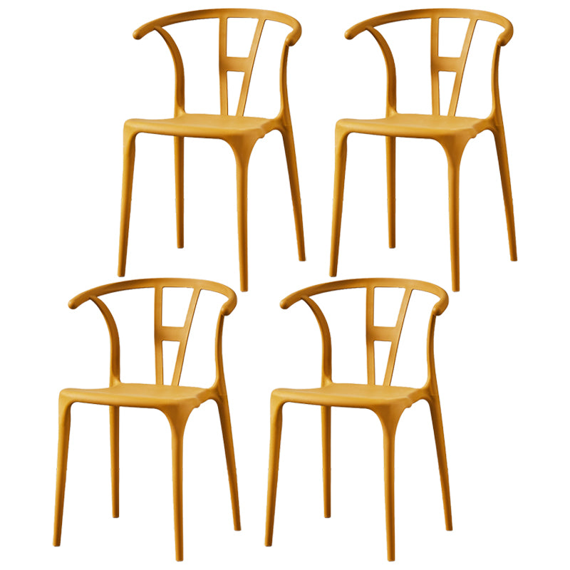 Chaise de salle à manger en plastique de style moderne, chaise d'appoint empilable sans accoudoirs pour la cuisine