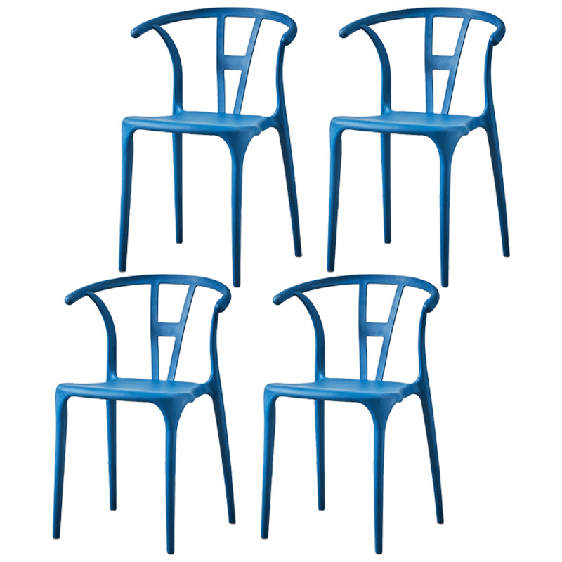 Chaise de salle à manger en plastique de style moderne, chaise d'appoint empilable sans accoudoirs pour la cuisine