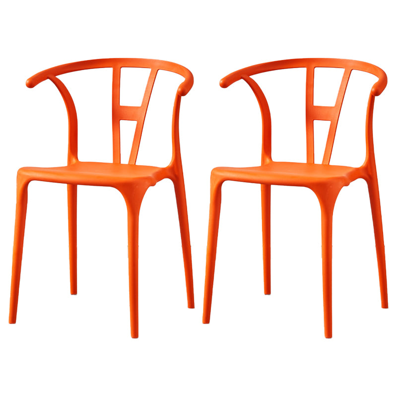 Chaise de salle à manger en plastique de style moderne, chaise d'appoint empilable sans accoudoirs pour la cuisine