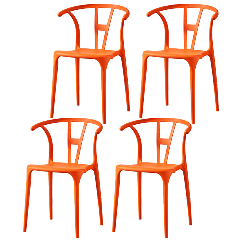 Chaise de salle à manger en plastique de style moderne, chaise d'appoint empilable sans accoudoirs pour la cuisine