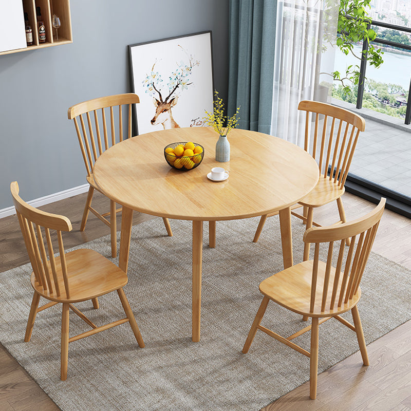 Eenvoud Ronde Eettafel Massief Houten Eetkamer Huismeubilair