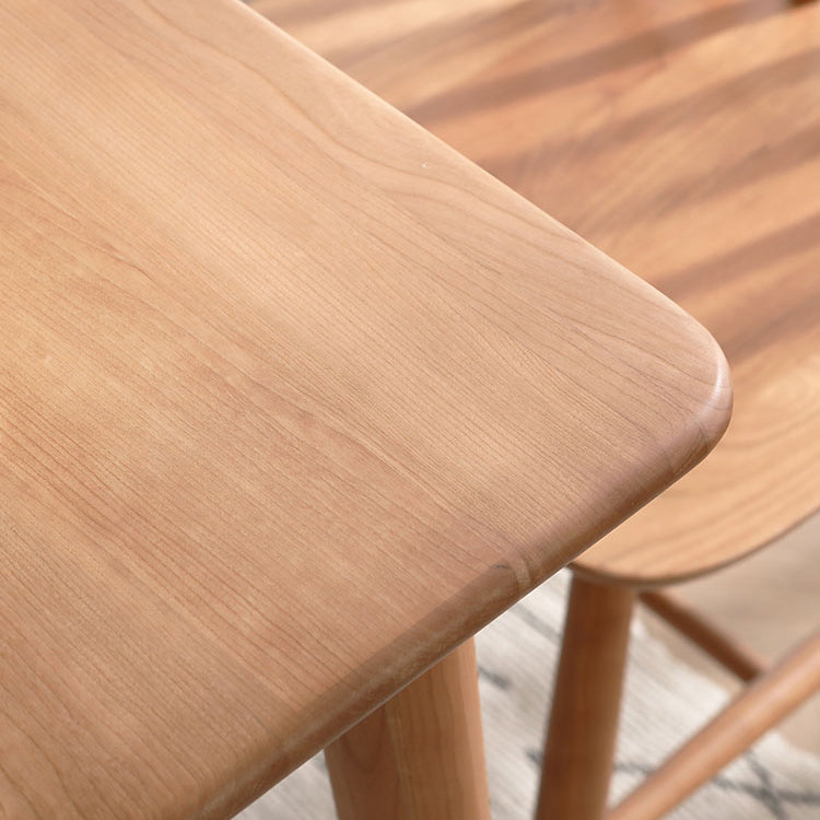Mesa de comedor de 4 patas de estilo moderno, colección de comedor de madera maciza para interiores