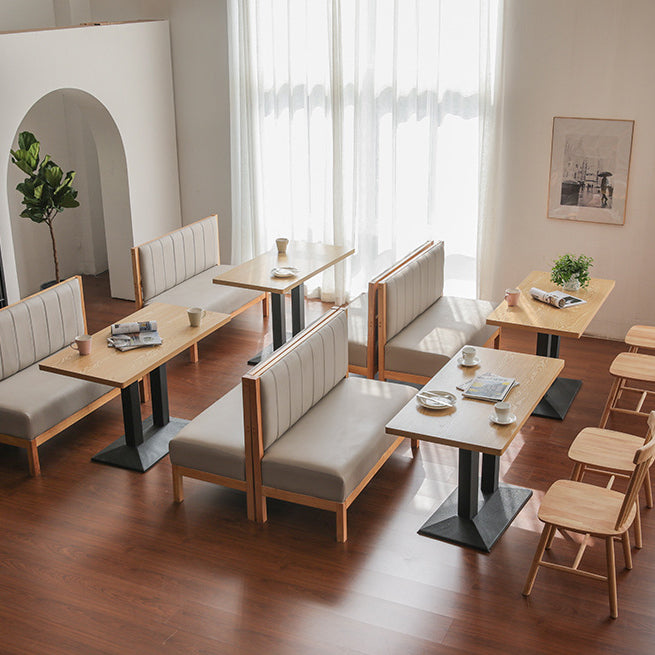 Moderner Holz- und Holzküche Tisch brauner Tisch mit schwarzem Rahmen für Esszimmer