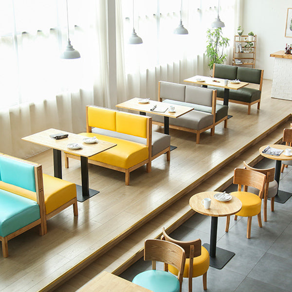 Moderner Holz- und Holzküche Tisch brauner Tisch mit schwarzem Rahmen für Esszimmer