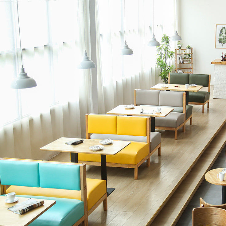 Moderner Holz- und Holzküche Tisch brauner Tisch mit schwarzem Rahmen für Esszimmer